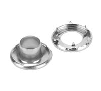 Kuuleyn 100pcs 8mm Bronze Canvas Buttons,metal Snap Buttons,grommet Washer Set Metal Teethed Eyelets With Washers for Fabric Leather Clothes Shoes Hats Window Curtains (Silver)