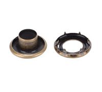 Kuuleyn 100pcs 8mm Bronze Canvas Buttons,metal Snap Buttons,grommet Washer Set Metal Teethed Eyelets With Washers for Fabric Leather Clothes Shoes Hats Window Curtains (Antique Bronze)