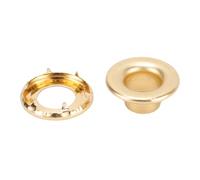 Kuuleyn 100pcs 8mm Bronze Canvas Buttons,metal Snap Buttons,grommet Washer Set Metal Teethed Eyelets With Washers for Fabric Leather Clothes Shoes Hats Window Curtains (Gold)