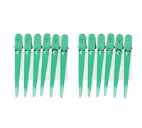 Kuuleyn 12pcs/Box Hair Styling Clips Hairdressing Salon Sectioning Hairpins for Salon Styling 6 Colors (Green)