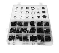 Kuuleyn 250Pcs Rubber Grommets, Rubber Grommet Wire Ring Electrical Gasket Seal Accessory with Storage Box