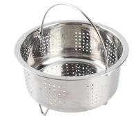 Kuuleyn 304 Stainless Steel Steaming Basket with Handle Vegetable Steam Basket Insert for Pot Rice Cooker Veggies Rice Seafood Sugar Removal (13.8cm)