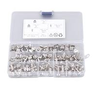 Kuuleyn 50 Sets Cage M5 Tuerca, tuercas de jaula de montaje de rejilla de hierro, kit de tornillo M5x20 Métrica de agujeros cuadrados Tuercas de jaula de montaje y tornillos para