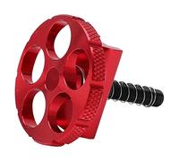 Kuuleyn Abrazaderas plegables de aleación de aluminio para asiento de bicicleta, palanca de abrazadera de bisagra integrada para bicicletas, abrazadera de bisagra de aluminio (Roja)