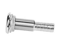 Kuuleyn Accesorios Barco Accesorio roscado para Barco, Acero Inoxidable de 3/4 "a través del Casco Conector para Manguera Manguera de púas Marina para desagüe Plateado