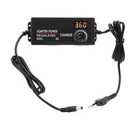Kuuleyn Adaptador de regulador de Corriente CC, 3-24v 3A 72W Adaptador Regulable Ajustable con función de Pantalla AC110~240V(European Plug 110-240V)