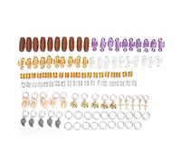Kuuleyn Anillos Trenzados 120 Piezas Pinza de Pelo de Metal de Concha para Mujer Estilo DIY