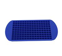 Kuuleyn Bandeja para cubitos de hielo, bandeja para cubitos de hielo de 160 rejillas, mini molde cuadrado de silicona flexible de alta temperatura para restaurante en casa (160 grid square blue)