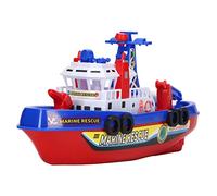 Kuuleyn Barco de Bomberos de Juguete con pulverización de Agua automática, música educativa, luz eléctrica, Barco de baño para niños, Juguete para niños y niñas