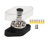 Kuuleyn Batería aislada Post Bloque terminal, Distribution Stud Junction Post Black 3/8in 300a con cubierta transparente para equipos eléctricos del barco ATV del motor Equipo
