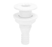 Kuuleyn Boat Through Hull Connection,Nylon Boat Drain Outlet Adapter,5/8in Thru Hull Exhausts Fittings Straight Drain Outlet Exhausts Fittings Adapter Plug