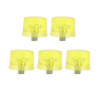 Kuuleyn Cabezal de repuesto, 5 piezas de repuesto de cabeza de martillo de goma M8x1, kit de accesorios de punta llamativa de color amarillo transparente suave (Φ35mm)