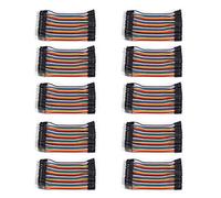 Kuuleyn Cables de Puente de Placa de Pruebas, 10 Piezas de Cable de conexión de plástico Macho a Hembra para electrónica informática de 2,54 mm