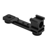 Kuuleyn Camera Mount, Aluminum Alloy Triple Hot Shoe Mount Light Bracket Extension Rod for Gimbal Camera Phone