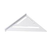 Kuuleyn Carpentry Triangle Ruler,Aluminum Alloy Durable Material,Metric Imperial Scales Protractor Engineer Carpenter Layout Tool Precision Measuring Woodworking Drafting Framing (Silver White)