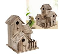 Kuuleyn Casa de Madera para pájaros, casita para pájaros de Madera, pequeño jardín al Aire Libre, Caja de anidación para pájaros, casa para pájaros, Suministros para Mascotas, decoración