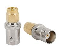 Kuuleyn Convertidor de Prueba de Adaptador coaxial de Conector, convertidor de Prueba de Adaptador coaxial de 2 uds BNC Hembra a SMA Macho Tipo RF