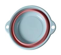 Kuuleyn Cubo plegable, lavabo plegable, lavabo plegable, portátil, multifuncional, de plástico, para viajes (Azul pequeña)