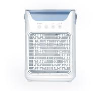Kuuleyn Desktop Mist Cooling Mini ventilador de CA, ventilador USB Plug and Play con mango de PU, luz RGB, control táctil, 3 velocidades, 2 modos de niebla, temporizador de 2 4 6