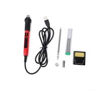 Kuuleyn Digital Display Soldering Iron Station Kit,Rechargeable Soldering Pen,65W Soldering Iron Kit with LED Display USB Power Portable Soldering Iron for Home Appliance Repair