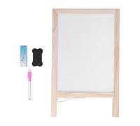 Kuuleyn Double Sided Wooden Easel, Foldable Standing Art Easel, Poplar Large Painting Space Toddler Easel with Accessories for Home Kindergarten Art Learning Painting Practice