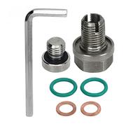 Kuuleyn Engine Oil Drain Plug Oversize Piggyback Drain Plug Stainless Steel Self Tapping Oil Pan Thread Repair Kits With Hex Wrench O Ring Gasket (M12.1-1.5x15mm)