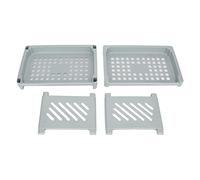 Kuuleyn Estante de Escritorio cosméticos y artículos de papelería, Organizador de Maquillaje Multifuncional, Estante de Almacenamiento de Escritorio PP de diseño Hueco de 2