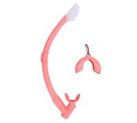 Kuuleyn Flexible Rubber Snorkel,Freediving Snorkel,2 in 1 Silicone Streamlined Soft Flexible Folding Snorkel Tube for Scuba Diving,Freediving and Spearfishing (Roseate)