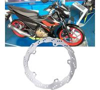 Kuuleyn Freno de acero inoxidable engrosado de 290 mm, disco de freno delantero de motocicleta Reemplazo de placa de rotor de disco de acero 8Cr13 para Satria FI