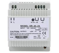 Kuuleyn Fuente de alimentación conmutada, DR-45-24 Fuente de alimentación de Carril DIN de Salida única de 45 W y 24 V Fuente de alimentación conmutada de CA/CC, Fuente de alimentación de Carril DIN