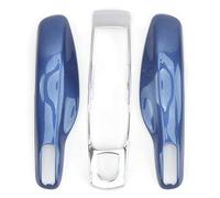 Kuuleyn Funda para Llave remota, Funda Protectora para Mando a Distancia de Coche Compatible con Porsche 911/Panamera/Macan/Boxster(Azul + Plata)