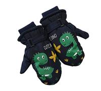 Kuuleyn Guantes Impermeables a Prueba de Viento de Invierno de Dibujos Animados, Guantes de esquí, Manoplas cálidas para la Nieve, Antideslizantes, Forro Polar Grueso, Regalos de (Verde)