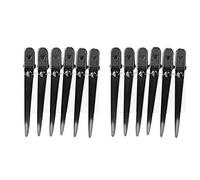 Kuuleyn Hair Tools - Caja de 12 pinzas para peinado y estilizado del cabello: horquillas de seccionamiento para salones de peluquería (6 colores) (Black)
