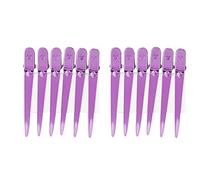 Kuuleyn Hair Tools - Caja de 12 pinzas para peinado y estilizado del cabello: horquillas de seccionamiento para salones de peluquería (6 colores) (Rosy Red)