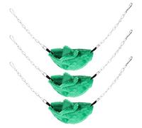 Kuuleyn Hammock Bed,Small Animal Warm Bed,3 Sets Pet Cage Winter Warm Banana Shape Bed Hanging House Sleeping Nests (Green)