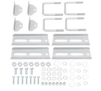 Kuuleyn Heavy Duty Boat Trailer Bunk Brackets, 4 Sets 8in Boat Trailer Bunk Brackets Galvanized Rotary Top Bracket Kit for 3x3in Crossmember