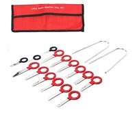 Kuuleyn Herramienta de extracción de radio, 17 piezas Kit de llaves de liberación de radio Herramientas de desmontaje de extracción profesional para audio estéreo de automóvil