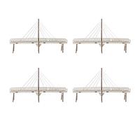 Kuuleyn Juego de 4 Puentes de Madera, Rompecabezas Experimental de Madera, Modelo de construcción de Bricolaje, Juguete Educativo Artesanal Que enseña el Conocimiento científico