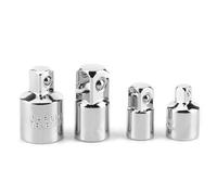 Kuuleyn Juego de adaptadores de vaso de impacto, 4 piezas 1/4 pulg. 3/8 pulg. 1/2 pulg. Adaptador de manguito de llave eléctrica Convertidor Junta de zócalo de accionamiento de (Electrochapado)