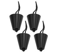 Kuuleyn Kayak Drain Plugs, 4pcs Scupper Plug Kit with Lanyard Flexible Silicone Drain Holes Stopper Bung Universal for Kayaks Canoes (Black)