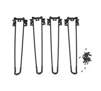 Kuuleyn Les Jambes de Table, Jambes de meubles en Fer en Silicone, la Forme de meubles minimalistes modernes Noirs modernes Avec Des Pieds réglables pour la Table de (350 mm)