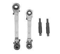Kuuleyn Llave de servicio, Llave de trinquete para válvula de aire acondicionado, Llave de servicio Llave de trinquete de refrigeración de alta dureza de acero inoxidable