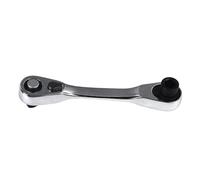 Kuuleyn Llave de trinquete de liberación rápida 72, llave de trinquete de doble cabeza de 1/4 pulgadas, llave de doble resistencia de metal 72, con una aleación de cromado