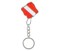 Kuuleyn Llavero, Llavero Colgante, Tema de Buceo de Zinc Bandera de Buceo Llavero de Metal Llavero Llavero para Amantes del Buceo Familiares Amigos Almacenamiento Diario de Llaves