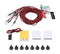 Kuuleyn Luz Intermitente RC, Sistema de iluminación RC Lámpara Intermitente RC 8 Kit de Sistema de iluminación LED Luces Intermitentes de simulación para helicóptero de avión RC