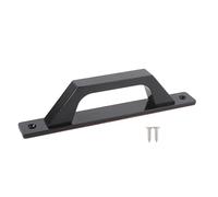 Kuuleyn Manija de puerta Barra de agarre con cierre deslizante para cajones de armario corredizos de granero 2 piezas Negro (Black)