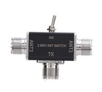 Kuuleyn Manual Antenna Switch 1 Input 2 Output, 0 to 50MHz 100W SO239 Antenna Selector Switch, 2 Way Antenna Splitter Transfer Switch with Grounding for Ham Radio