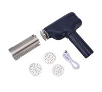 Kuuleyn Máquina eléctrica para hacer pasta, máquina para hacer fideos de mano, máquina de fideos pequeña, portátil, inalámbrica, recargable de plástico, con 3 moldes (Azul)