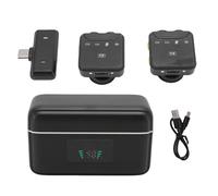 Kuuleyn Mini Micrófono, micrófono de 1 a 2 micrófono Reductor Lavalier Mic, calidad de sonido transparente, para entrevista discográfica, vlogs, YouTube, Tiktok