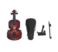 Kuuleyn Mini Modelo de violín Exquisito Instrumento Musical en Miniatura, Adorno Decorativo de Metal con Caja de Soporte, Cuerda Adicional para exhibición de Escritorio en el